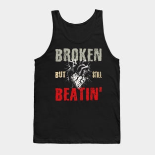 Grunge Broken Heart but Beating Tank Top